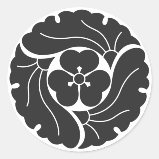 [家紋]植物 ラウンドシール (正面)