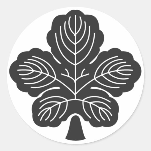 [家紋]植物 ラウンドシール (正面)