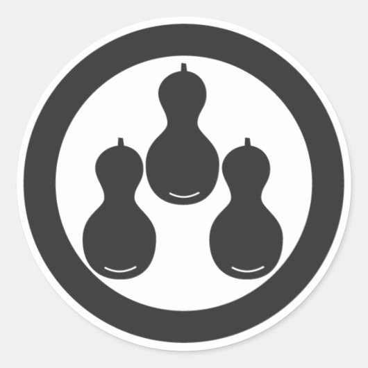 [家紋]植物 ラウンドシール (正面)