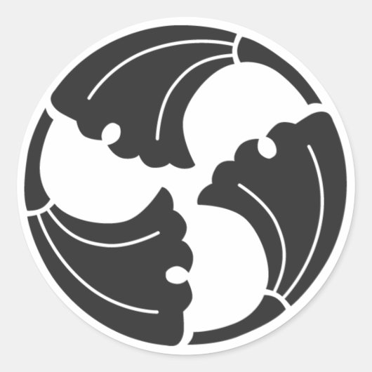 [家紋]植物 ラウンドシール (正面)