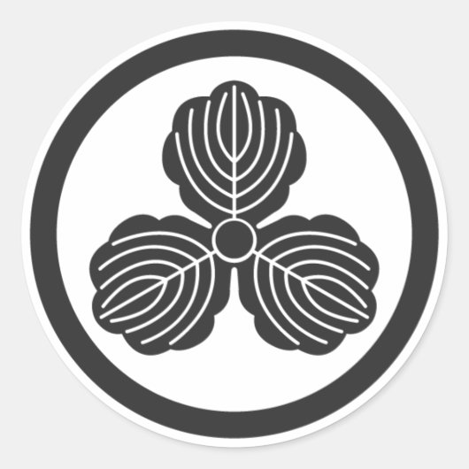 [家紋]植物 ラウンドシール (正面)