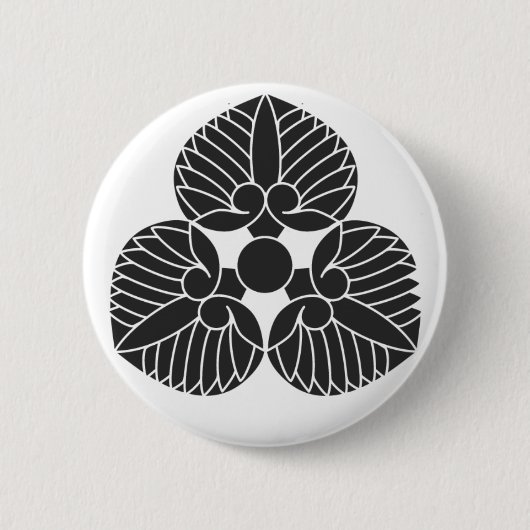 [家紋]植物 缶バッジ (正面)