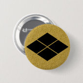 【家紋】竹田菱 缶バッジ (正面&裏面)