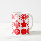 [家紋]花 コーヒーマグカップ (正面右)