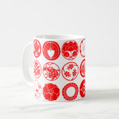 [家紋]花 コーヒーマグカップ (正面左)