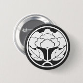 [家紋]花 缶バッジ (正面&裏面)