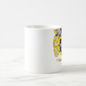 (家紋)鋭い紋章付き外衣 コーヒーマグカップ (中央)