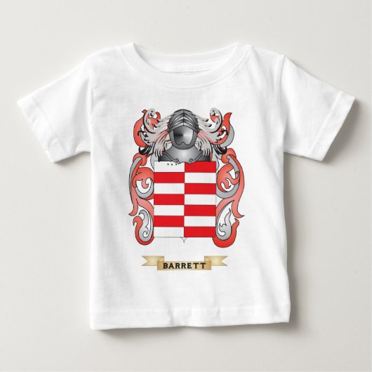 (家紋) Barrettの紋章付き外衣 ベビーTシャツ (正面)