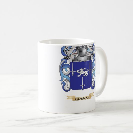 (家紋) Gormanの紋章付き外衣 コーヒーマグカップ (正面右)