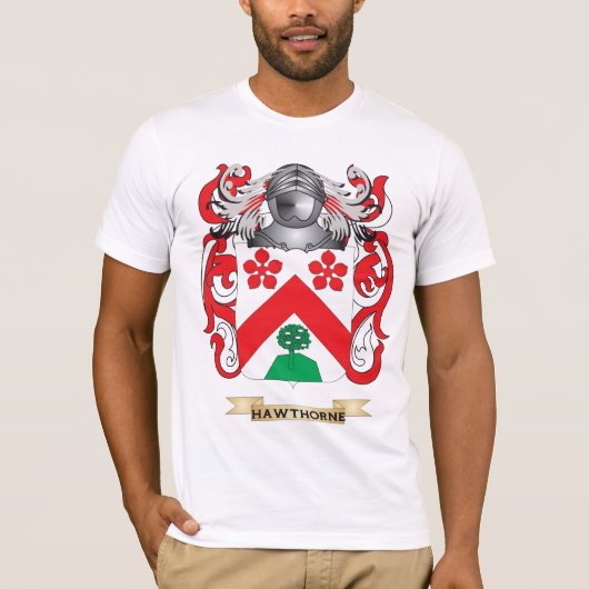 (家紋) Hawthorneの紋章付き外衣 Tシャツ (正面)