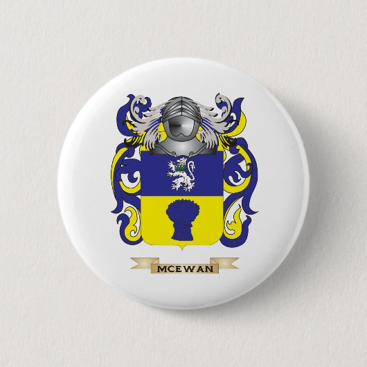 (家紋) McEwanの紋章付き外衣 缶バッジ (正面)