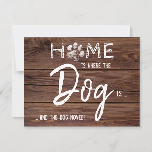 家素朴は犬が動いている場所 案内状 (正面)
