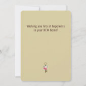 家素朴鍵フローラ水彩祝い カード (裏面)