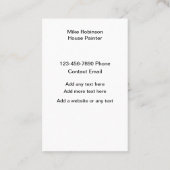 家絵を描のシンプルモダンクール 名刺 (裏面)