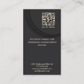 家絵を描のプロフェッショナルエレガントモダンQRコード 名刺 (裏面)