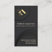 家絵を描のプロフェッショナルエレガントモダンQRコード 名刺 (正面)