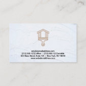 家絵を描ブラシのロゴ | Stucco背景 名刺 (裏面)