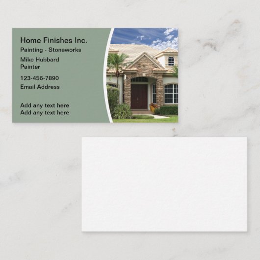 家絵画の仕上げ 名刺 (正面/裏面)