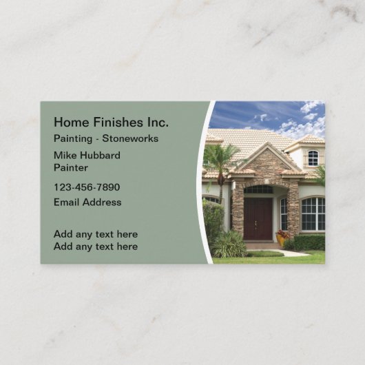 家絵画の仕上げ 名刺 (正面)