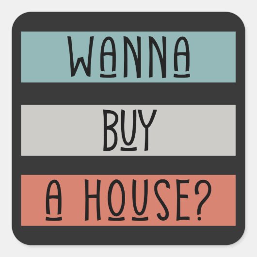 家買屋を売りたい スクエアシール (正面)