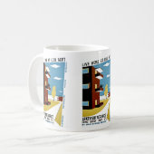 家賃の安い所に住む コーヒーマグカップ (正面左)