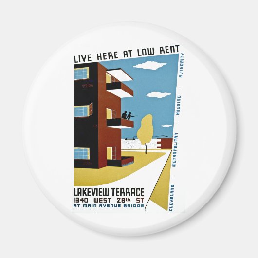 家賃の安い所に住む マグネット (正面)