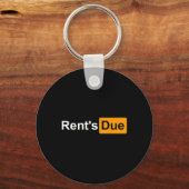 家賃の支払い家賃はおもしろいDue Roommates Bodybuildin キーホルダー (正面)