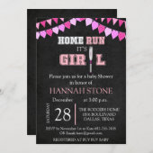 家走に女の子の赤ちゃんシャワー 招待状 (正面/裏面)