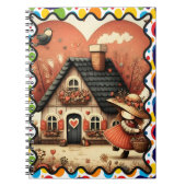 家走の前の小さな女の子 ノートブック (正面)