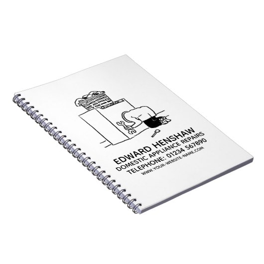 家電修理およびサービスノートブック ノートブック (右側)