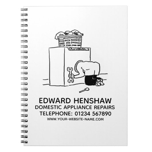 家電修理およびサービスノートブック ノートブック (正面)