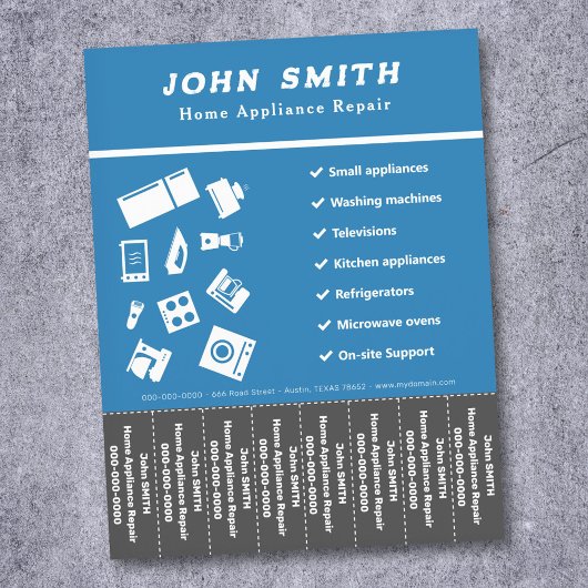 家電修理ストリップフライヤー チラシ