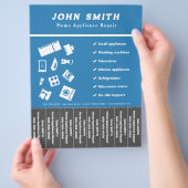 家電修理ストリップフライヤー チラシ (手)