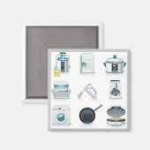 家電製品のアイコン(5) マグネット (正面/裏面)