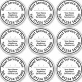 家電製品サービスのシールのシート シール (正面)