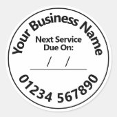 家電製品サービスのシール ラウンドシール (正面)