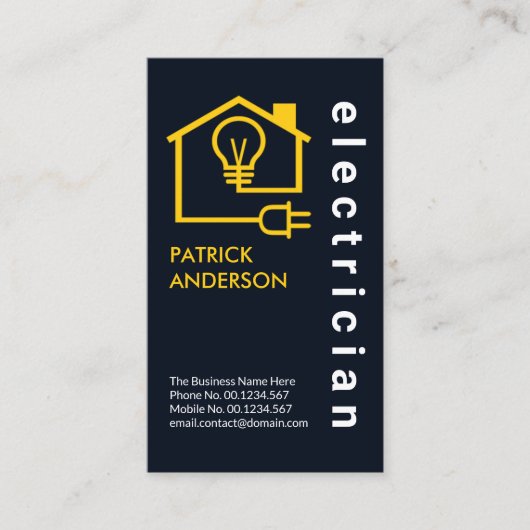 家電配線回路電気工 名刺 (正面)