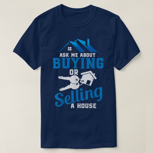 家頼屋の買売却とか考え実在て Tシャツ (デザイン正面)