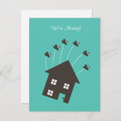 家飛んでいる – 移動する – ポストカード (正面/裏面)