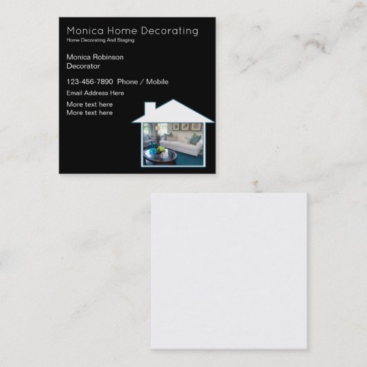 家飾財実在演出 スクエア名刺 (正面/裏面)