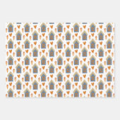 家、ハート、花 ラッピングペーパーシート (正面3)