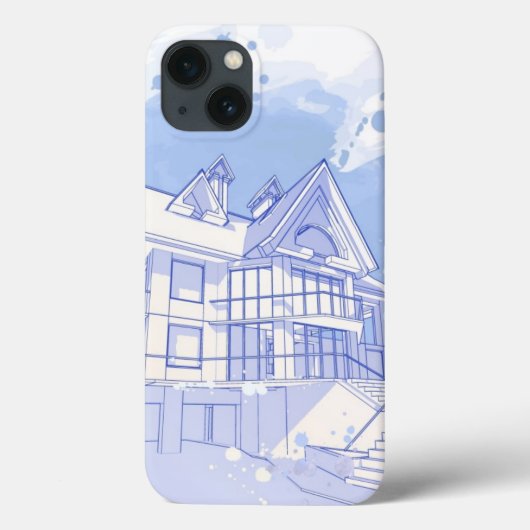 家:水彩描画 Case-Mate iPhoneケース (裏面)