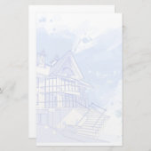 家: 水彩画の引くこと 便箋 (正面/裏面)