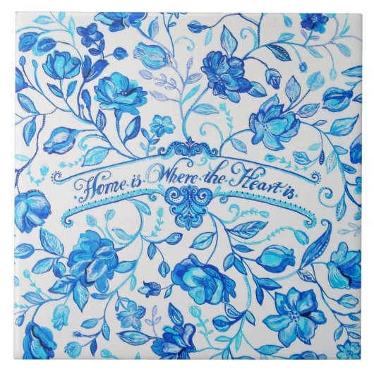 "家- 6つはx 6"セラミックタイルハートが"あるところにです タイル (正面)