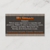 家Repair.Handyman.Remodeling.Carpenter.Painter 名刺 (裏面)