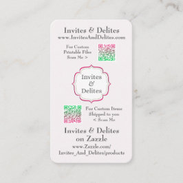 容易なスキャンのためのQRコードの名刺 名刺