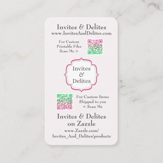 容易なスキャンのためのQRコードの名刺 名刺 (正面)