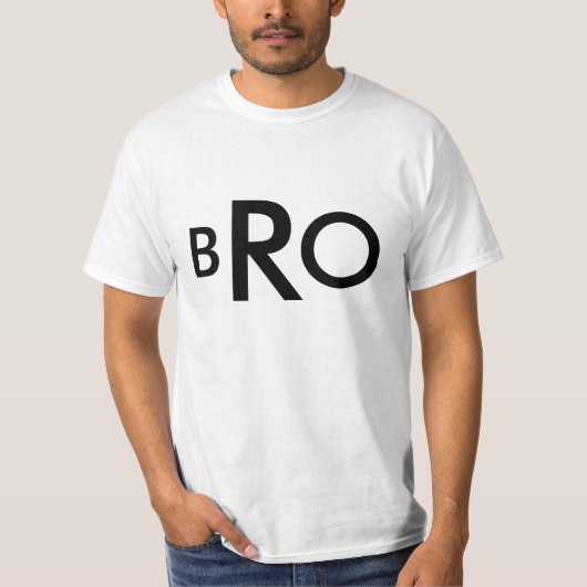 容易な読書のための大きいフォントのBROのワイシャツ Tシャツ (正面)