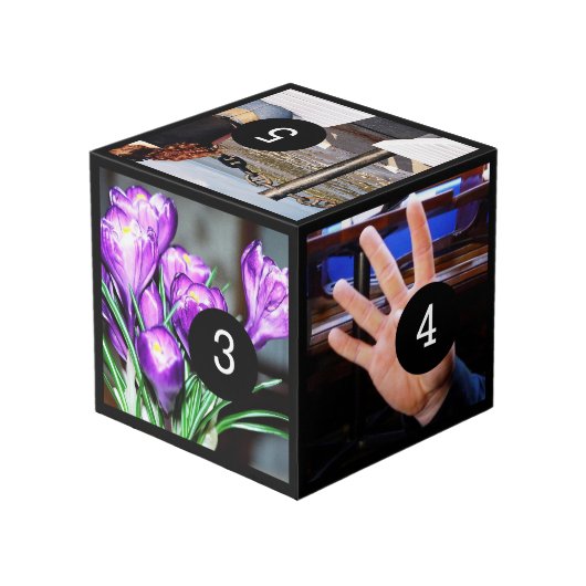 容易にあなたの写真の5とのあなた専有物を作って下さい フォトキューブ (裏面アングル)