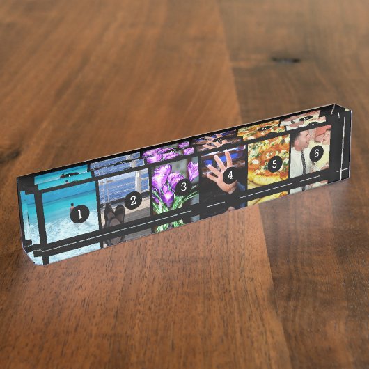 容易にあなた自身の写真のスタイル6のイメージを生成して下さい デスクネームプレート (側面)